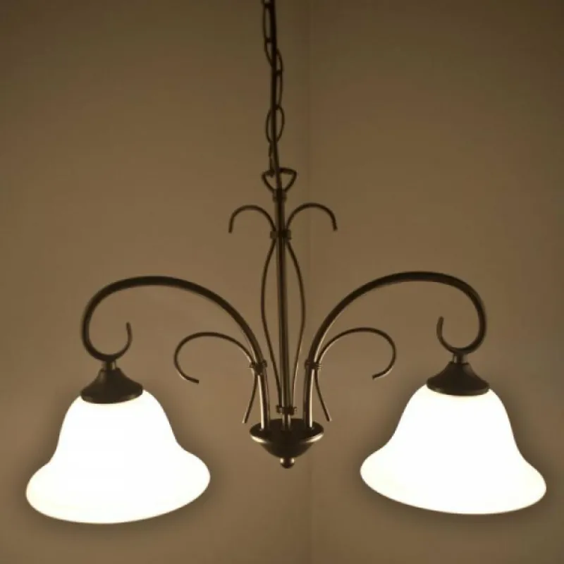 Luminaires Globo Lighting Suspension Globo Aries Noir, Blanc, 2 lumières