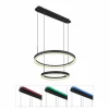 Luminaires Globo Lighting Suspension Globo AUGUSTO LED Or, Noir, 2 lumières, Télécommandes, Changeur de couleurs
