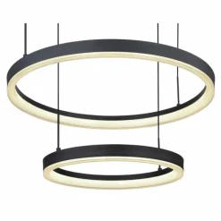 Luminaires Globo Lighting Suspension Globo AUGUSTO LED Or, Noir, 2 lumières, Télécommandes, Changeur de couleurs