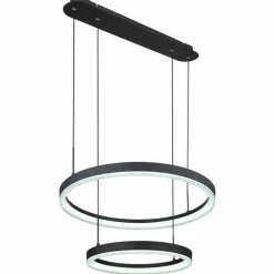 Luminaires Globo Lighting Suspension Globo AUGUSTO LED Or, Noir, 2 lumières, Télécommandes, Changeur de couleurs