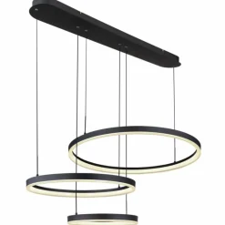 Luminaires Globo Lighting Suspension Globo AUGUSTO LED Or, Noir, 2 lumières, Télécommandes, Changeur de couleurs