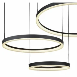 Luminaires Globo Lighting Suspension Globo AUGUSTO LED Or, Noir, 2 lumières, Télécommandes, Changeur de couleurs