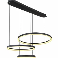 Luminaires Globo Lighting Suspension Globo AUGUSTO LED Or, Noir, 2 lumières, Télécommandes, Changeur de couleurs