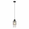 Suspension Verre Fumé-Luminaires Globo Lighting Suspension Globo BACKEY Noir, 1 lumière