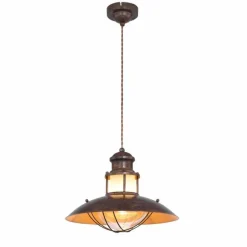 Luminaires Globo Lighting Suspension Globo BADALONA Brun, 1 lumière