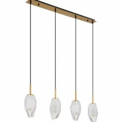 Luminaires Globo Lighting Suspension Globo BARCLEY Laiton, 4 lumières