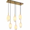 Luminaires Globo Lighting Suspension Globo BARCLEY Laiton, 6 lumières