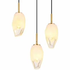 Luminaires Globo Lighting Suspension Globo BARCLEY Laiton, 6 lumières