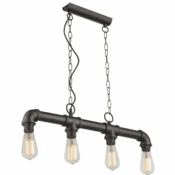 Luminaires Globo Lighting Suspension Globo Bayuda Noir, 4 lumières* Suspensions