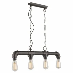 Luminaires Globo Lighting Suspension Globo Bayuda Noir, 4 lumières* Suspensions