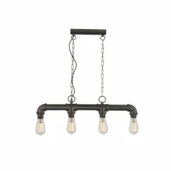 Luminaires Globo Lighting Suspension Globo Bayuda Noir, 4 lumières* Suspensions