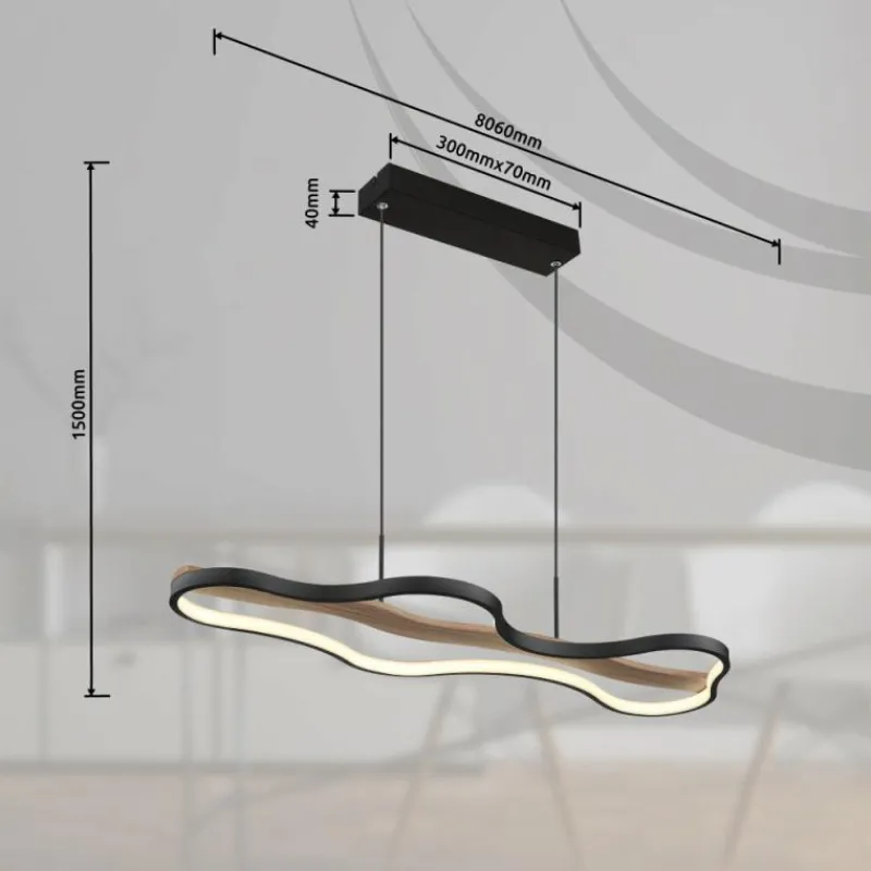 Luminaires Globo Lighting Suspension Globo BEZZY LED Noir, 1 lumière, Télécommandes* Éclairage Led