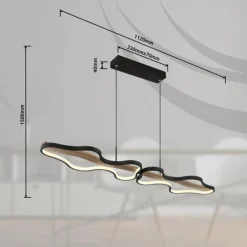 Luminaires Globo Lighting Suspension Globo BEZZY LED Noir, 1 lumière, Télécommandes* Éclairage Led