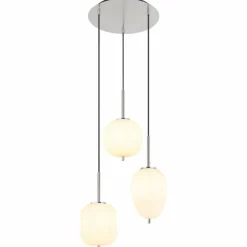 Luminaires Globo Lighting Suspension Globo BLACKY Nickel mat, 3 lumières