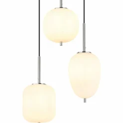 Luminaires Globo Lighting Suspension Globo BLACKY Nickel mat, 3 lumières
