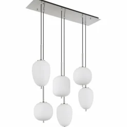 Luminaires Globo Lighting Suspension Globo BLACKY Nickel mat, 6 lumières