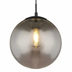 Suspension Verre Fumé-Luminaires Globo Lighting Suspension Globo BLAMA Noir, 1 lumière