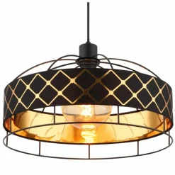 Lampes En Tissu-Luminaires Globo Lighting Suspension Globo BLANCA Noir, 1 lumière