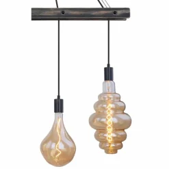 Lampes Industrielles-Luminaires Globo Lighting Suspension Globo CANESO Noir, 4 lumières