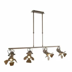 Luminaires Globo Lighting Suspension Globo CARSTEN Rouille, 4 lumières* Suspensions