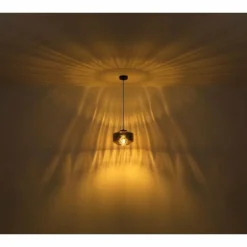 Suspension Verre Fumé-Luminaires Globo Lighting Suspension Globo CHRISTIANA Noir, 1 lumière