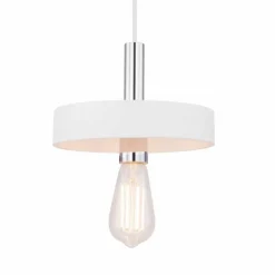 Lampes Vintages & Rétros-Luminaires Globo Lighting Suspension Globo CHRISTINE Blanc, 1 lumière