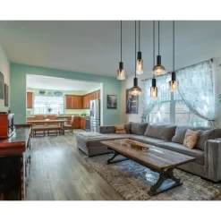 Suspension Verre Fumé-Luminaires Globo Lighting Suspension Globo CLASSIS Noir, 6 lumières