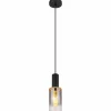 Suspension Verre Fumé-Luminaires Globo Lighting Suspension Globo CLASSIS Noir, 1 lumière
