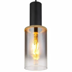 Suspension Verre Fumé-Luminaires Globo Lighting Suspension Globo CLASSIS Noir, 1 lumière
