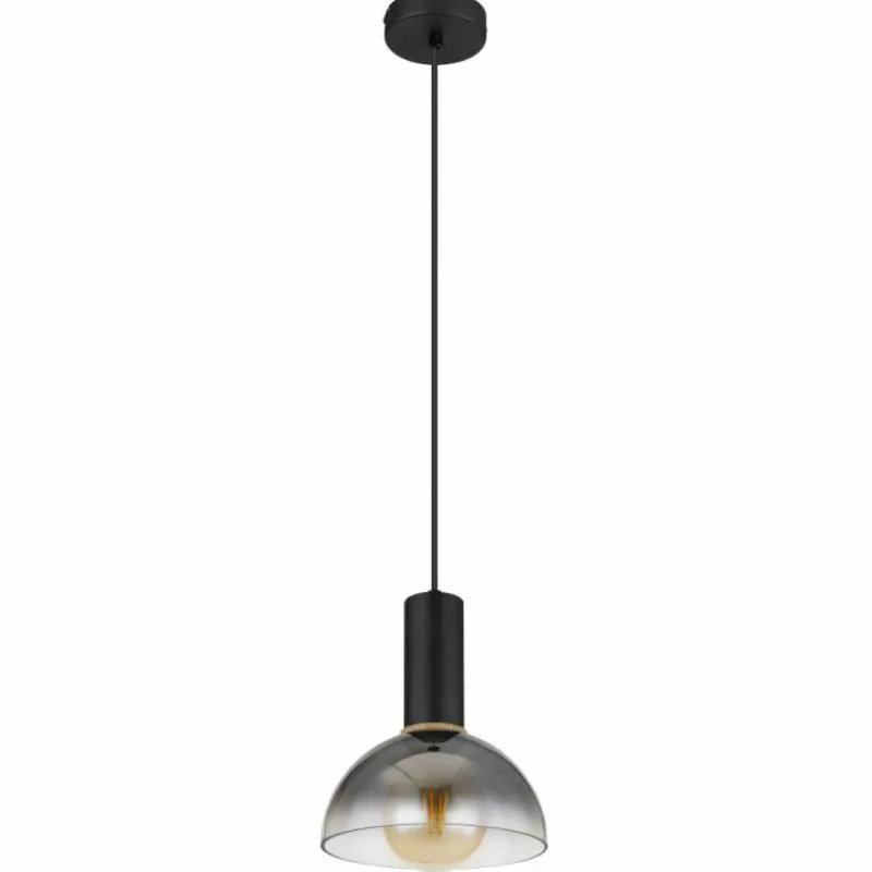 Suspension Verre Fumé-Luminaires Globo Lighting Suspension Globo CLASSIS Noir, 1 lumière
