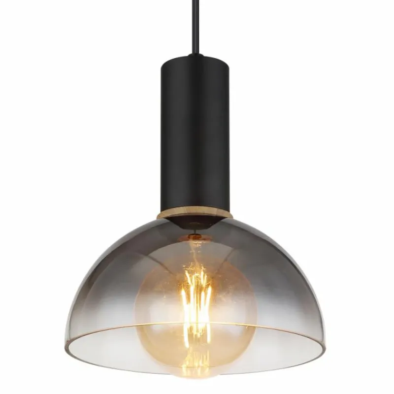 Suspension Verre Fumé-Luminaires Globo Lighting Suspension Globo CLASSIS Noir, 1 lumière