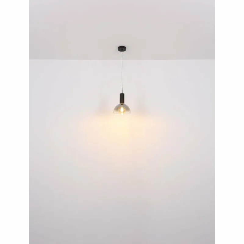 Suspension Verre Fumé-Luminaires Globo Lighting Suspension Globo CLASSIS Noir, 1 lumière