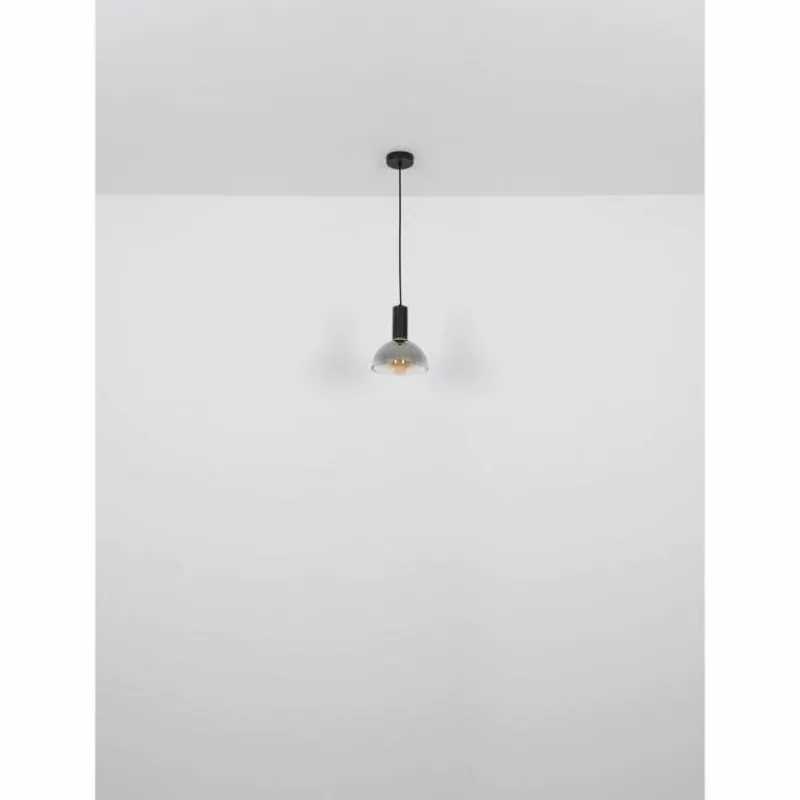 Suspension Verre Fumé-Luminaires Globo Lighting Suspension Globo CLASSIS Noir, 1 lumière