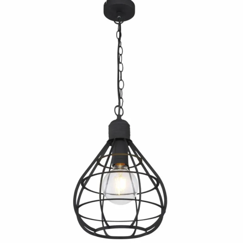 Luminaires Globo Lighting Suspension Globo CLASTRA Noir, 1 lumière* Suspensions