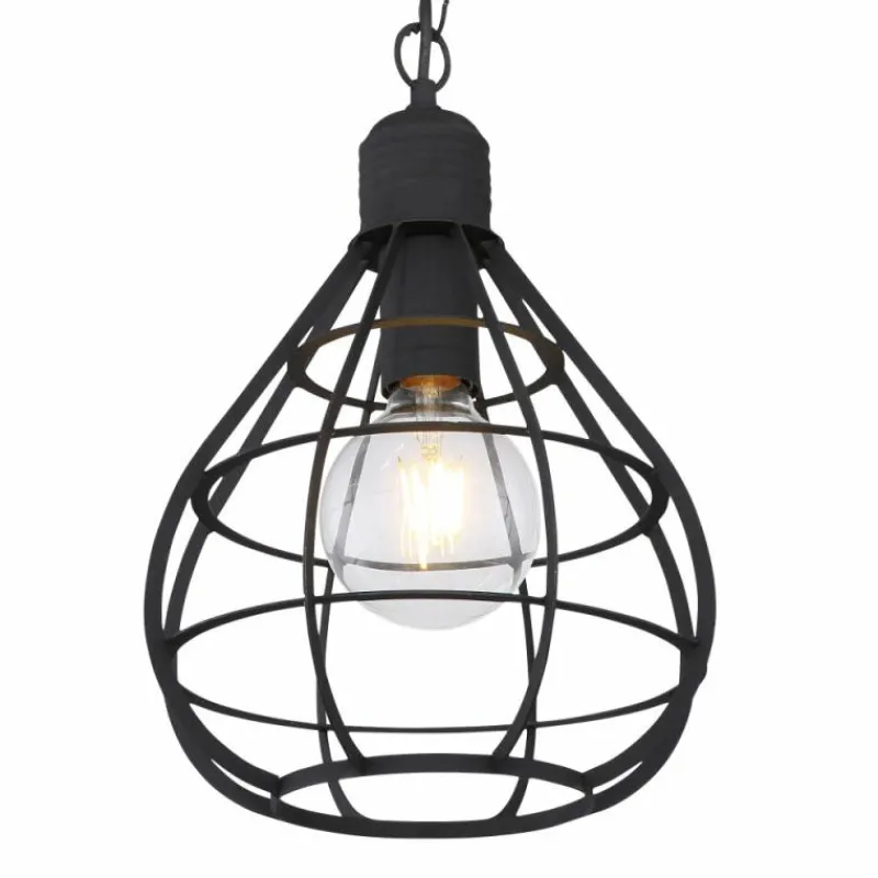 Luminaires Globo Lighting Suspension Globo CLASTRA Noir, 1 lumière* Suspensions