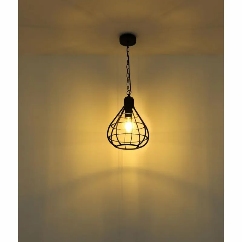 Luminaires Globo Lighting Suspension Globo CLASTRA Noir, 1 lumière* Suspensions