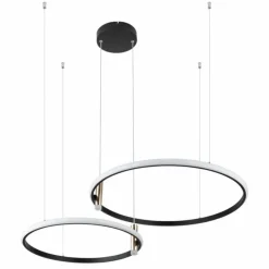 Lampes Dorées-Luminaires Globo Lighting Suspension Globo COCO LED Noir, 1 lumière, Télécommandes