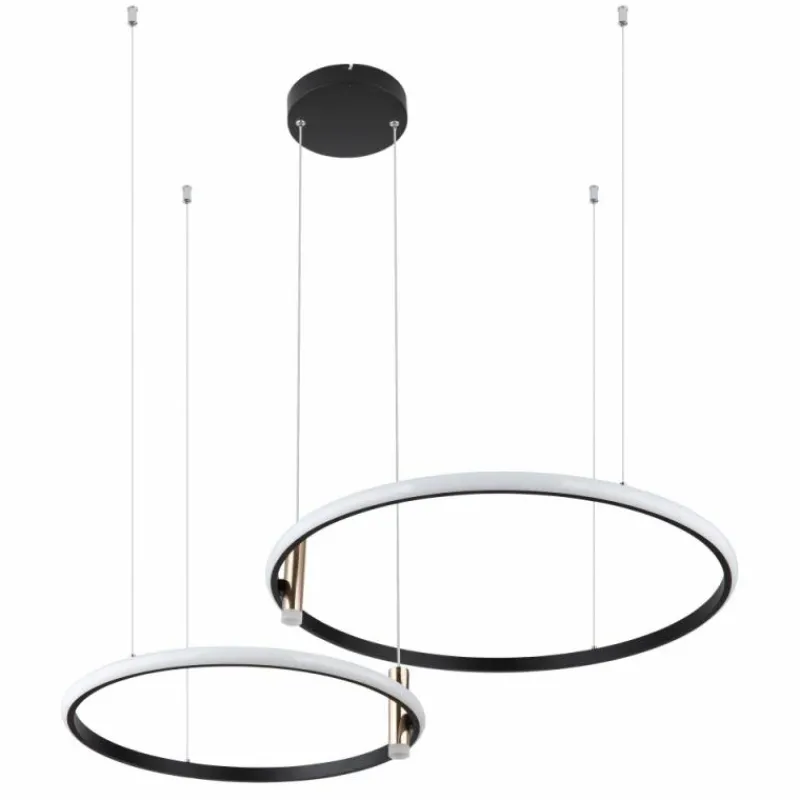 Lampes Dorées-Luminaires Globo Lighting Suspension Globo COCO LED Noir, 1 lumière, Télécommandes