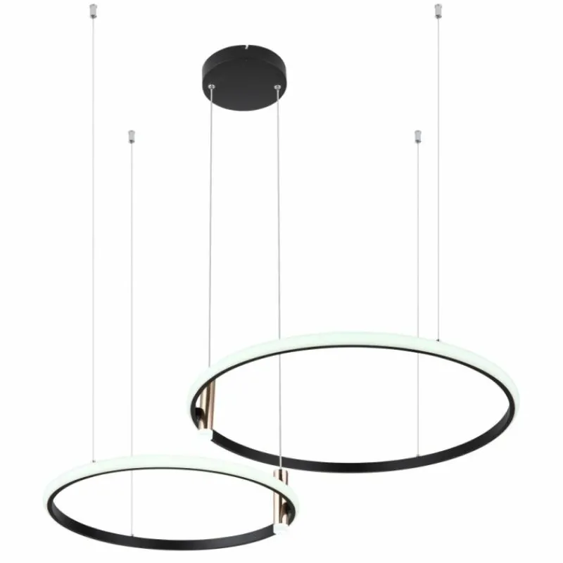 Lampes Dorées-Luminaires Globo Lighting Suspension Globo COCO LED Noir, 1 lumière, Télécommandes
