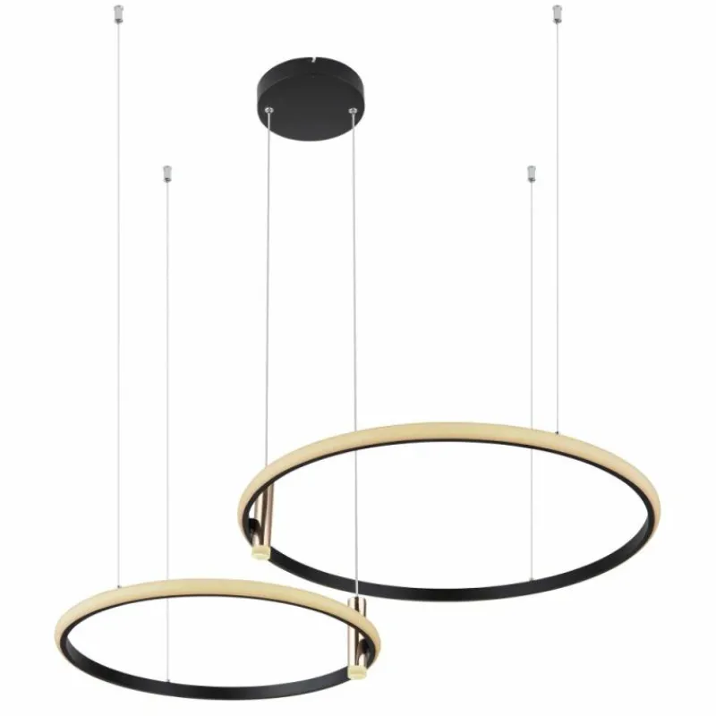 Lampes Dorées-Luminaires Globo Lighting Suspension Globo COCO LED Noir, 1 lumière, Télécommandes