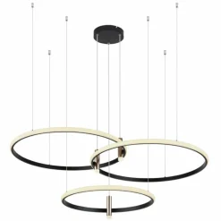 Lampes Dorées-Luminaires Globo Lighting Suspension Globo COCO LED Noir, 1 lumière, Télécommandes