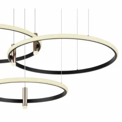 Lampes Dorées-Luminaires Globo Lighting Suspension Globo COCO LED Noir, 1 lumière, Télécommandes