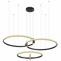 Lampes Dorées-Luminaires Globo Lighting Suspension Globo COCO LED Noir, 1 lumière, Télécommandes