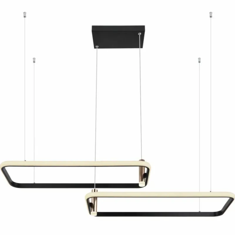 Lampes Dorées-Luminaires Globo Lighting Suspension Globo COCO LED Noir, 1 lumière, Télécommandes