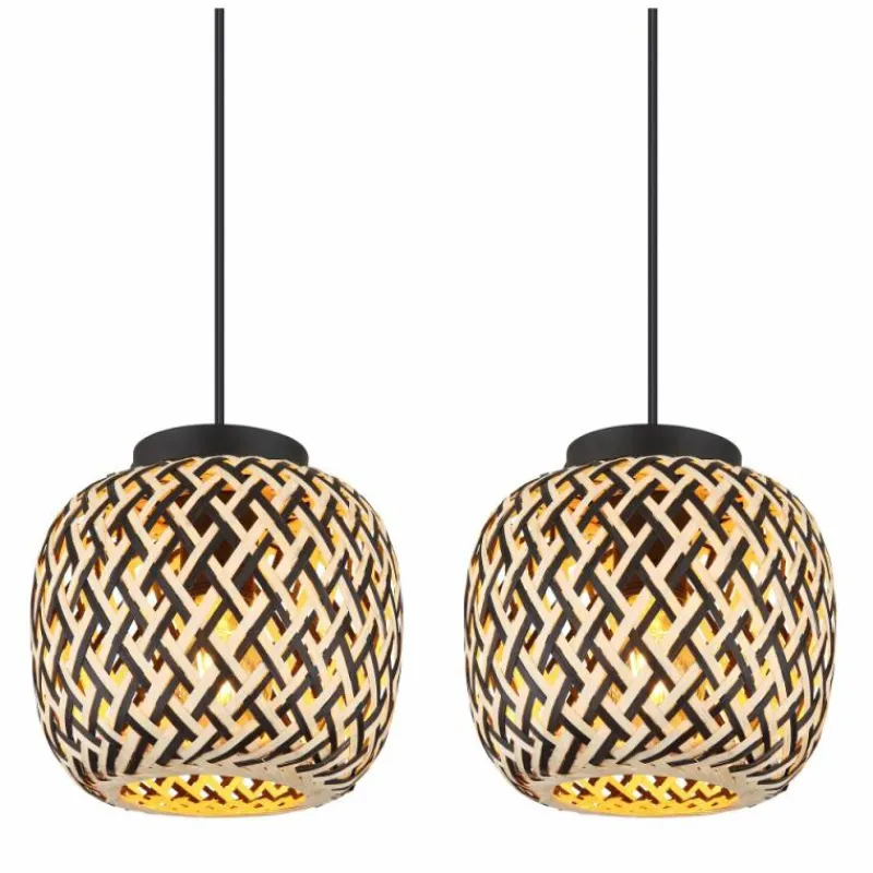 Luminaires Globo Lighting Suspension Globo COLLY Noir, 4 lumières* Suspensions