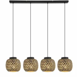 Luminaires Globo Lighting Suspension Globo COLLY Noir, 4 lumières* Suspensions