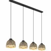 Luminaires Globo Lighting Suspension Globo COLLY Noir, 4 lumières* Suspensions
