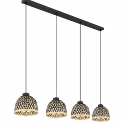 Luminaires Globo Lighting Suspension Globo COLLY Noir, 4 lumières* Suspensions
