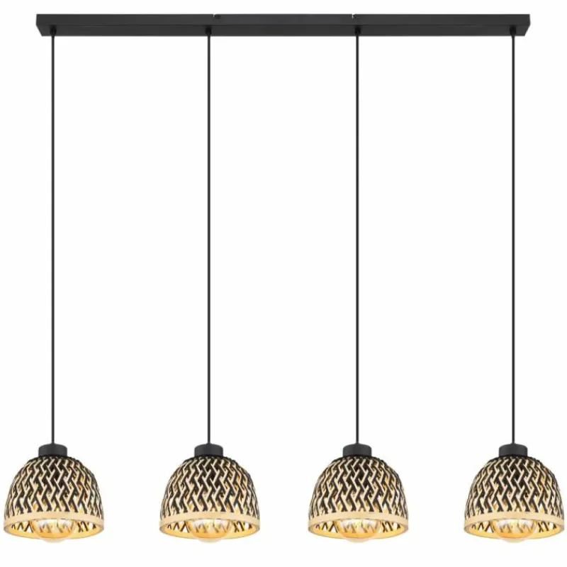 Luminaires Globo Lighting Suspension Globo COLLY Noir, 4 lumières* Suspensions