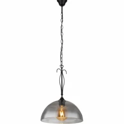Luminaires Antiques-Luminaires Globo Lighting Suspension Globo COTTAGE Noir, 1 lumière